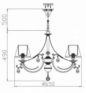 Подвесная люстра Maytoni Soffia RC093-PL-06-R в Сургуте - surgut.mebel24.online | фото 4