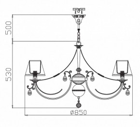 Подвесная люстра Maytoni Soffia RC093-PL-08-R в Сургуте - surgut.mebel24.online | фото 5