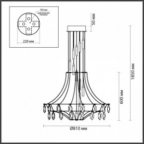 Подвесная люстра Odeon Light Flamenco 6699/51L в Сургуте - surgut.mebel24.online | фото 4