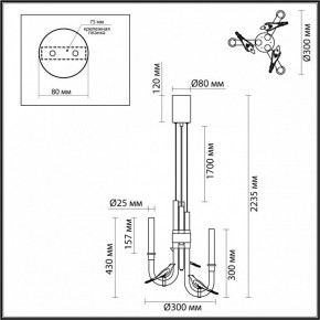 Подвесная люстра Odeon Light Lark 5431/6L в Сургуте - surgut.mebel24.online | фото 5