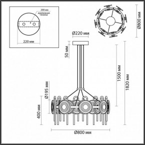 Подвесная люстра Odeon Light Magnet 5407/92L в Сургуте - surgut.mebel24.online | фото 6