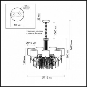 Подвесная люстра Odeon Light Nicole 4886/7 в Сургуте - surgut.mebel24.online | фото 7