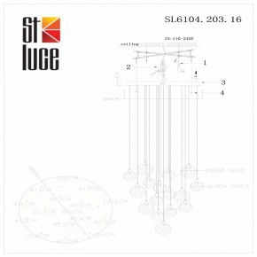 Подвесная люстра ST-Luce Montecelio SL6104.203.16 в Сургуте - surgut.mebel24.online | фото 3