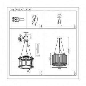 Подвесная люстра ST-Luce Velletri SL1627.103.05 в Сургуте - surgut.mebel24.online | фото 5