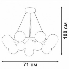 Подвесная люстра Vitaluce V48410 V48410-8/12S в Сургуте - surgut.mebel24.online | фото 3