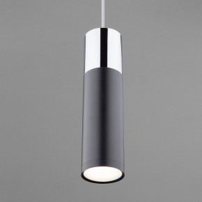 Подвесной светильник Eurosvet Double Topper 50135/1 LED хром/черный в Сургуте - surgut.mebel24.online | фото 2