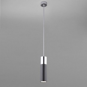 Подвесной светильник Eurosvet Double Topper 50135/1 LED хром/черный в Сургуте - surgut.mebel24.online | фото 3