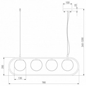 Подвесной светильник Eurosvet Ringo 50089/4 хром в Сургуте - surgut.mebel24.online | фото 3