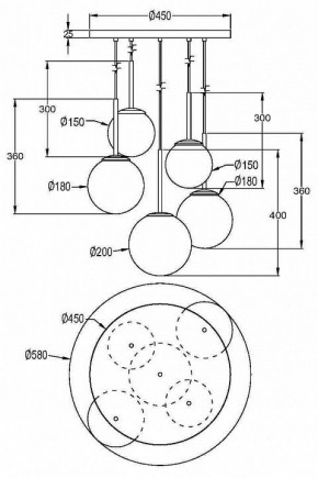 Подвесной светильник Maytoni Basic form MOD321PL-05G1 в Сургуте - surgut.mebel24.online | фото 4