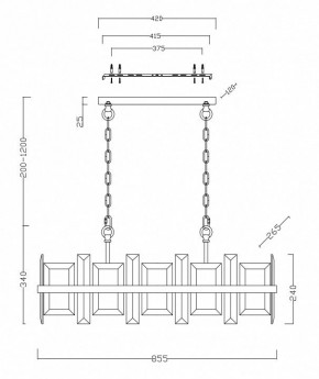 Подвесной светильник Maytoni Cerezo MOD201PL-08N в Сургуте - surgut.mebel24.online | фото 4