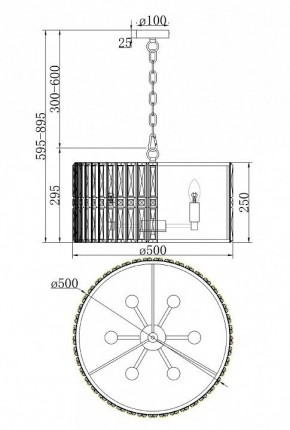 Подвесной светильник Maytoni Facet MOD094PL-06CH в Сургуте - surgut.mebel24.online | фото 4