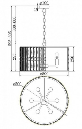 Подвесной светильник Maytoni Facet MOD094PL-06G в Сургуте - surgut.mebel24.online | фото 4