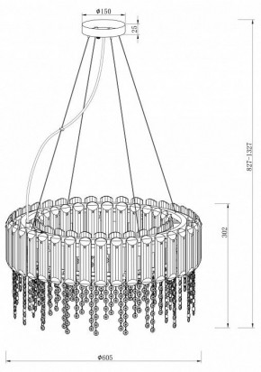 Подвесной светильник Maytoni Hail MOD097PL-08CH в Сургуте - surgut.mebel24.online | фото 4