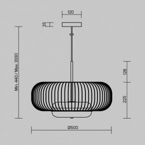 Подвесной светильник Maytoni Levitation MOD376PL-L30G3K в Сургуте - surgut.mebel24.online | фото 5