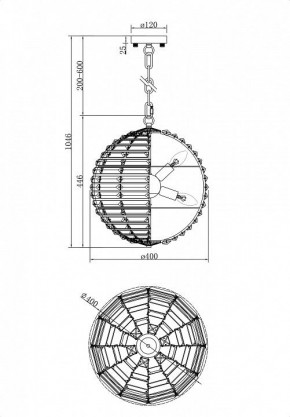 Подвесной светильник Maytoni Palla MOD092PL-06CH в Сургуте - surgut.mebel24.online | фото 3