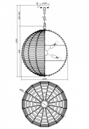 Подвесной светильник Maytoni Palla MOD092PL-08CH в Сургуте - surgut.mebel24.online | фото 4