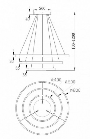 Подвесной светильник Maytoni Rim MOD058PL-L100W4K в Сургуте - surgut.mebel24.online | фото 6