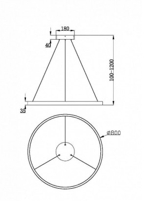 Подвесной светильник Maytoni Rim MOD058PL-L42BSK в Сургуте - surgut.mebel24.online | фото 2
