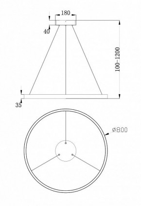 Подвесной светильник Maytoni Rim MOD058PL-L42W4K в Сургуте - surgut.mebel24.online | фото 3