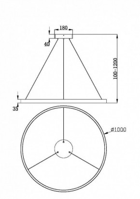 Подвесной светильник Maytoni Rim MOD058PL-L54BSK в Сургуте - surgut.mebel24.online | фото 3