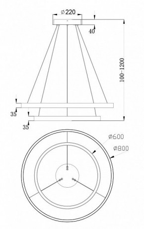 Подвесной светильник Maytoni Rim MOD058PL-L74BS4K в Сургуте - surgut.mebel24.online | фото 7