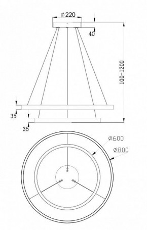 Подвесной светильник Maytoni Rim MOD058PL-L74W4K в Сургуте - surgut.mebel24.online | фото 6