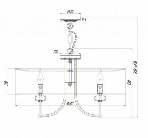 Подвесной светильник Maytoni Roma ARM006PL-08G в Сургуте - surgut.mebel24.online | фото 4