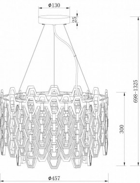 Подвесной светильник Maytoni Tissage MOD490PL-07G в Сургуте - surgut.mebel24.online | фото 6