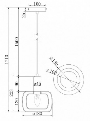 Подвесной светильник Maytoni Vision MOD411PL-01G в Сургуте - surgut.mebel24.online | фото 7