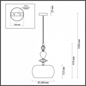 Подвесной светильник Odeon Light Bizet 4893/1A в Сургуте - surgut.mebel24.online | фото 3