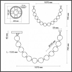 Подвесной светильник Odeon Light Jemstone 5085/48L в Сургуте - surgut.mebel24.online | фото 7