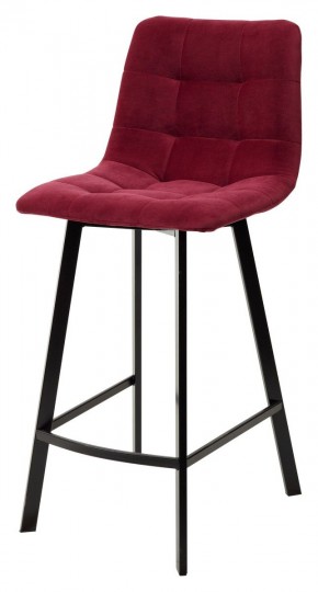 Полубарный стул CHILLI-QB SQUARE винный #16, велюр / черный каркас (H=66cm) М-City в Сургуте - surgut.mebel24.online | фото 2