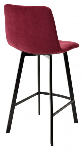 Полубарный стул CHILLI-QB SQUARE винный #16, велюр / черный каркас (H=66cm) М-City в Сургуте - surgut.mebel24.online | фото 6