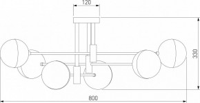 Потолочная люстра Eurosvet Nuvola 70129/6 хром в Сургуте - surgut.mebel24.online | фото 3