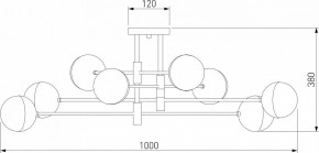 Потолочная люстра Eurosvet Nuvola 70129/8 латунь в Сургуте - surgut.mebel24.online | фото 3