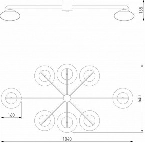 Потолочная люстра Eurosvet Opaline 70220/8 латунь в Сургуте - surgut.mebel24.online | фото 2