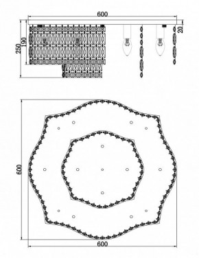 Потолочная люстра Maytoni Dune DIA005CL-10CH в Сургуте - surgut.mebel24.online | фото 2