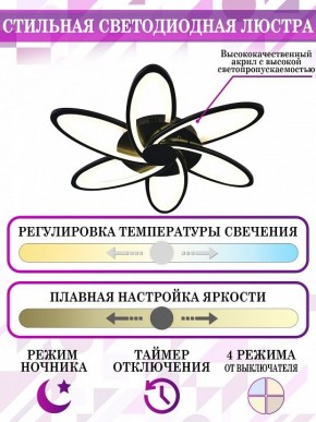 Потолочная люстра Natali Kovaltseva High-Tech Led Lamps HIGH-TECH LED LAMPS 82008 BLACK в Сургуте - surgut.mebel24.online | фото 5