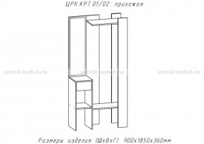 КРИТ-1 Прихожая (Делано светлый) в Сургуте - surgut.mebel24.online | фото 2