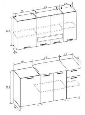 РИО-2 ЛДСП Кухонный гарнитур 1,7 м в Сургуте - surgut.mebel24.online | фото 7