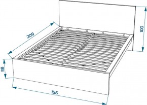 S00975 Варма Сэнг 140 кровать, 156х208х100/38, белый в Сургуте - surgut.mebel24.online | фото 3