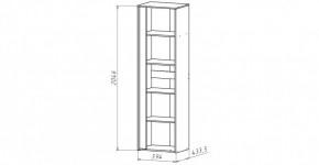 ЛИНДА-1 Шкаф 1-о дверный для белья (ЛНД.01) в Сургуте - surgut.mebel24.online | фото 2