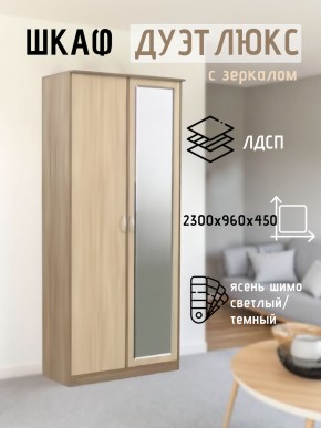 Шкаф 2-х створчатый Дуэт Люкс с зеркалом в Сургуте - surgut.mebel24.online | фото 4