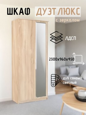 Шкаф 2-х створчатый Дуэт Люкс с зеркалом в Сургуте - surgut.mebel24.online | фото 7