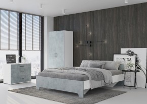 Шкаф 2-х створчатый VICTOR (Белый/Бетон) в Сургуте - surgut.mebel24.online | фото 3