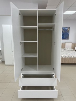 Шкаф 2-ств. с 2 ящиками "Бьянко" в Сургуте - surgut.mebel24.online | фото 2