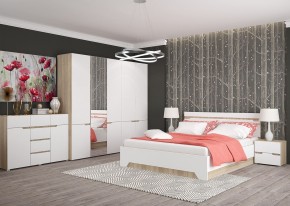 Шкаф 3-х створчатый АНТАЛИЯ (Сонома/Белый софт) в Сургуте - surgut.mebel24.online | фото 3