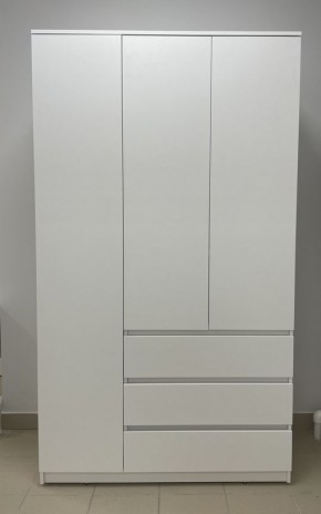 Шкаф 3-ств. с 3 ящиками "Бьянко" в Сургуте - surgut.mebel24.online | фото 3