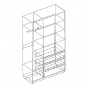 Шкаф 3-ств. с 3 ящиками "Бьянко" в Сургуте - surgut.mebel24.online | фото 5