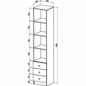 Шкаф для белья Бостон-3 в Сургуте - surgut.mebel24.online | фото 3